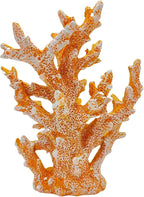 Etlemonde Beach Coastal Decor Coral Reef Home Decor Coral Statue Sculpture Home,Desk,Bathroom,Desktop Shelf Statue,Marine Themed Gifts (Golden Orange Coral)