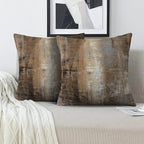 Taupe Abstract Art Artwork Pillow Cover, Gallery Modern Decorative Throw Pillows Cushion Cover for Bedroom Sofa Living Room 24 x 24 Inch Set of 2