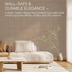 MaxGear Large Cork Boards for Walls 36" x 24", Earth Brown Felt Bulletin Board Tiles for Office Decor, 6 Pack Felt Wall Tiles with Slat Paneling, Push Pin Board Home Wall Organizer