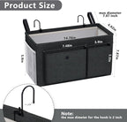 Edudif Bedside Caddy Bedside Organizer with Fixed Straps & Water Bottle Holder, Bunk Bed Caddy ideal for Home, Dorm, Hospital, Crib, Versatile Bedside Storage Solution