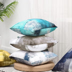 Grey and Beige Abstract Art Artwork Pillow Cover, Gallery Modern Decorative Throw Pillows Cushion Cover for Bedroom Sofa Living Room 22 x 22 Inch Set of 2