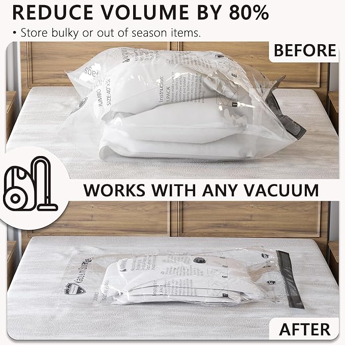 Travel Vacuum Storage Bags with Electric Pump, Space Saver Seal Compression Packing Bags for Clothing Bedding Comforters Blankets Pillows Clothes, 28 Combo