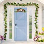 29 Inch Artificial Rose Flower Swag, Colorful Decorative Swags with Green Leaves Rose Hydrangeas Eucalyptus Leaves for Home Garden Lintel Wedding Arch Party Decor(Multicolor)