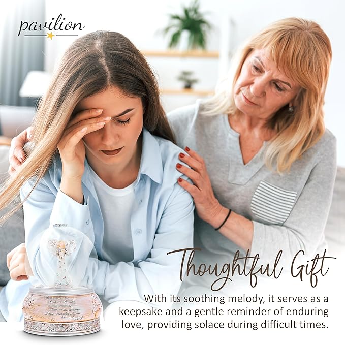Pavilion Gift Company - Perhaps They are Not Stars in The Sky - 5.75" Musical Ave Maria Waterglobe Snowglobe Snowstorm 100 mm Collectible Bereavement in Memory Memorial Greif Gift Funeral Present