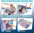 Vacuum Storage Bags Jumbo and XXL, Extra Large Vacuum Seal Bags for Bedding Blankets Comforters Clothing (4J+4XXL)