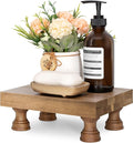 EOSAHR Farmhouse Wooden Riser for Display : Decorative Pedestal Stand for Kitchen Decor and Perfume Tray for Bathroom Counter Organizer - The Home Decor for Apartment Essentials (Acacia Wood)