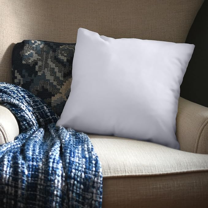 Utopia Bedding Throw Pillows (Set of 1, White) – 24 x 24 Inches Down Alternative Pillows for Bed, Sofa, and Couch - Fluffy Decorative Stuffer Pillow for Indoors & Outdoors