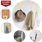 Wreath Door Hanger, Adjustable Wreath Hangers for Front Door from 15 to 25 Inch, Non Scratch Over the Door Hooks, 20lbs Metal Hook Perfect for Heavy Easter Halloween Christmas Wreaths Home Decorations