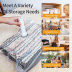 Vacuum Storage Bags for Travel, Vacuum Seal Bags for Clothing with Portable Electric Pump, Space Saver Bags in Multiple Carry-On Sizes, Perfect for Luggage and Suitcases (9 Pack Travel Size)