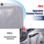 Cosy Family 12 Pack Heavy Duty Moving Bags with Backpack Straps - Strong Handles & Zippers, Storage Totes For Space Saving, Fold Flat, Alternative to Moving Box (X-Large-Set of 12, Silver)