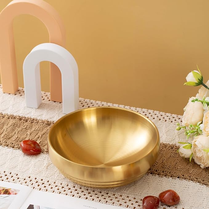 7.4 INCH Decorative Bowl, Key Bowl for Entryway Table, Key Holder Bowl, Decorative Bowls for Home Decor(Gold)