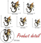 Stars Dragon Acrylic Suncatcher, Boho Suncatchers for Window Hanging Ornament, Stained Glass Effect Indoor Outdoor Garden Decor for Fantasy Lover, Gifts for Mother's Day, Mom, Grandma, Wife, Women