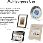 Americanflat Acrylic Easel Stand - 8" Tabletop Easel and Plate Stand - Lightweight Display Holders for Photos, Cards, Frames, Books, Magazines, Albums - Home or Office Decor