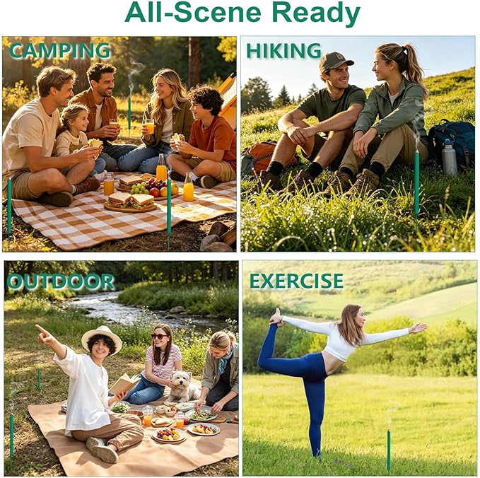 FIRIK Large Citronella Incense Sticks Outdoor, Thick Citronella Incense, Natural Lemongrass Incense Sticks for Home Pool Side Garden, Patio, Camping Trips, Porches, Courtyards, Farm, Backyard, 12 PCS