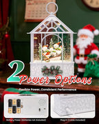 Large Christmas Snowman Snow Globe Light up Lantern with 8 Songs, 9.84" Christmas Snow Globes for Kids Adults, 6H Timer & Dual Power, Snowglobes Christmas Decorations Indoor for Home Gifts Women Men