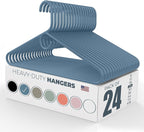 Neaties Heavy Duty Clothes Hangers 20 Pack (24 Count) – Made in The USA – 8lb Capacity Plastic Hangers for Adult Clothing – Durable for Pants, Coats, Jackets, or Jeans – Blue