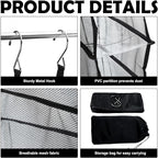 Aliceset 6-shelf Hanging Shoe Organizer for Dance Bags, Collapsible Hanging Shoe Rack with Transparent Shelves and Mesh Sides, Travel Backstage Accessories, Dance Bag Accessories