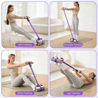 Upgraded Pedal Resistance Band with Handle, Soft Durable Fashion Puller Exercise with Thickened 6 Tension Ropes, Tube Pedal Resistance Device for Abdomen, Waist, Arm, Leg, Core/ABS