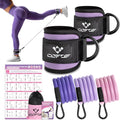 Ankle Resistance Bands with Cuffs, Ankle Bands for Working Out, Kickbacks Hip, Leg Glute Exercise Equipment with Training Poster, Resistance Workout Equipment for Women