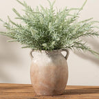 Ceramic Flower Vase 7.6 inch Farmhouse Rustic Vase Decorative Pottery Terracotta Vases for Home Decor Table Mantle Fireplace Living Room Bathroom Wedding Centerpiece (Aged Terra)