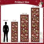 U'Artlines Red Christmas Runner Rug for Hallways,2'6" x 10'Colorful Floral Carpet Soft Non Slip Washable Floor Carpet Runners for Entryway Laundry Room Bathroom