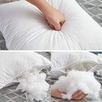 Oubonun 26 x 26 Pillow Inserts - Set of 2 - 100% Cotton Cover - 26 Inch Square - Decorative Pillow Inserts - White