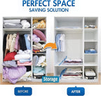 12 Jumbo Compression Storage Bags, Vacuum Storage Bags, Space Saver Bags for Comforters, Blankets, Bedding, Pillows and Clothes Storage, Hand Pump Included