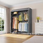 VIPEK V2C Heavy Duty Clothes Rack with Upgraded Polyester Cover, Metal Portable Closet with Adjustable Shelves & Hanging Rods, Freestanding Wardrobe Closet for Bedroom, Max Load 700LBS