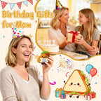 MY-ALVVAYS Mom Positive Crochet Birthday Gifts Sandwich from Daughter Son, I Love You Mom Handmade Cheer Up Mommy Gift for Mother, Mama Appreciation Thanksgiving Present for Women