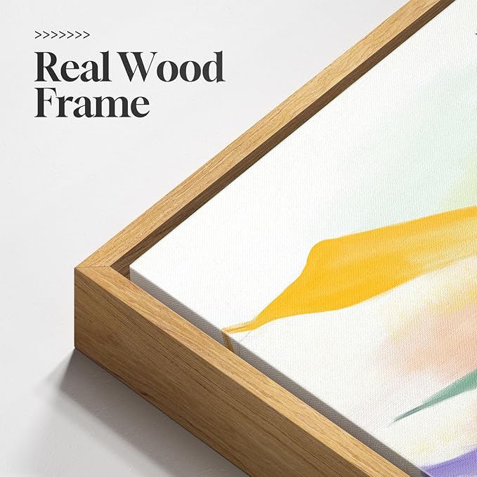 Large Framed Colorful Abstract Wall Art for Living Room, Oversized Modern Horizontal Bright Canvas Prints Paintings Artwork for Walls, MultiColor Pictures for Hallway Dining Bedroom Wall Decor 30x60 In