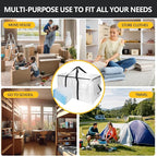 Extra Large Storage Bags Set Heavy Duty Moving Totes with Handles, Waterproof Dual-Way Carrying Design & Vacuum Space Bag,College Dorm,Christmas Decorations(4 Moving bag & 10 Vacuum Seal Bags)