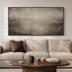 Large Framed Abstract Wall Art for Living Room, Horizontal Brown Modern Canvas Prints Paintings Artwork for Walls, Neutral Minimalist Rustic Pictures for Bedroom Farmhouse Dining Room Wall Decor 30x60