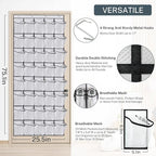 40-Pocket Over the Door Shoe Organizer - Large Mesh Pocket Hanging Shoe Rack for Door, Shoes Storage Holder Sturdy Non-woven Fabric - Stores 20 Pairs (White02)