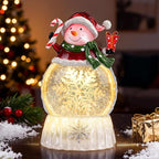 Musical Snow Globe,Lighted Snowman Snow Globes, LED Lights and Swirling Glitter, Christmas Snow Globes Music Box, Decoration for Adults and Kids.