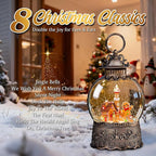 Gingerbread House Christmas Snow Globes, 10.24" Electric Light up Snow Globe Christmas, 8 Festive Songs 6H Timer & Dual Power, Musical Snowglobes Gingerbread Man Christmas Decorations Indoor Snowglobe