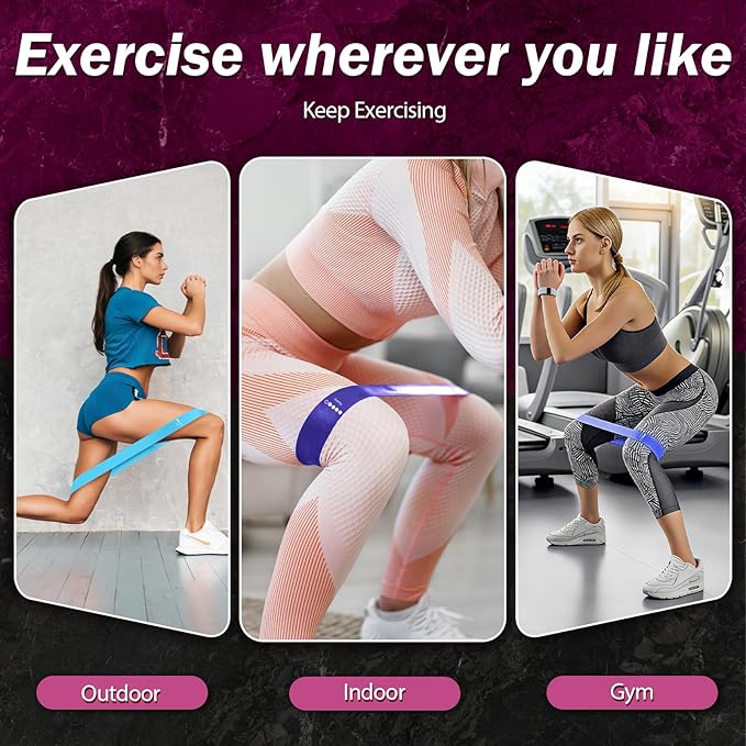 Resistance Bands for Working Out, 5 Levels Resistance Exercise Bands with Woven Bag, Bands for Working Out Women Men, Yoga, Pilates, Rehabilitation Training