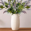 Ceramic Flower Vase 12 inch Farmhouse Rustic Vase Decorative Pottery Terracotta Tall Vases for Home Decor Table Mantle Fireplace Living Room Bathroom Wedding Centerpiece(Large-White)