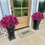 Artificial Flowers Faux Plants for Outdoors Spring Summer Decor, 6 Bundles Fake Bougainvillea Silk Flowers UV Resistant Realistic for Outside Planter Porch Patio Garden Home (Purple Fuchsia)