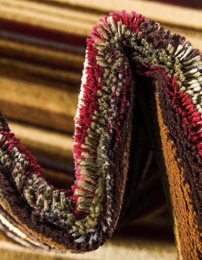 Unique Loom Barista Collection Area Rug - Icatu (3' 1" x 6' 1" Hearth, Beige/Brown)