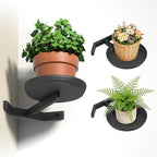 BXF Floating Plant Shelves for Wall Set of 3, Heavy Duty Matte Black Corner Wall Planters for Indoor Plants, Minimalist Round Corner Shelf with Safety Guardrail, Rust-Proof Hanging Plant Holder