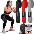 DMoose Fitness Fabric Resistance Bands for Full Body Exercises - Non-Slip Thick Cloth Stretch Band for Squats, Lunges & Bicep Curls - Long Resistance Bands for Working Out - Booty Band for Men & Women