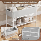Clothes Garment Coat Rack Drying Clothing Racks Metal Freestanding for Hanging Clothes Portable Closet for Laundry Bedroom White