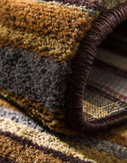 Unique Loom Barista Collection Area Rug - Icatu (2' 2" x 3' 1" Oval, Beige/Brown)