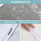 60" Dress Bags for Gowns, 6 Packs All Clear Garment Bags for Hanging Clothes, Plastic Waterproof Dress Cover with Zipper for Dresses, Coats, Uniforms (Set of 6)