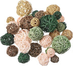 Patelai 36 Pcs Wicker Rattan Balls Decorative Balls for Vase Centerpiece Bowls Orbs Filler for Home Decor,4 Sizes(Vivid Color,2.4'',2'',1.6'',1.2'')
