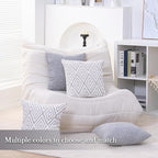 HPUK Decorative Throw Pillow Covers Set of 4 Couch Pillows Accent Cushion Cover for Couch Sofa Living Room, 20"x20" inches, Grey
