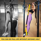 HPYGN Two Foots Pull Up Assistance Bands, Heavy Duty Resistance Band for Pull Up Bar, Adjustable Weight/Size with Fabric Feet/Knee Rest, Bands for Pull Up Assist for Strength Training, Pull Up