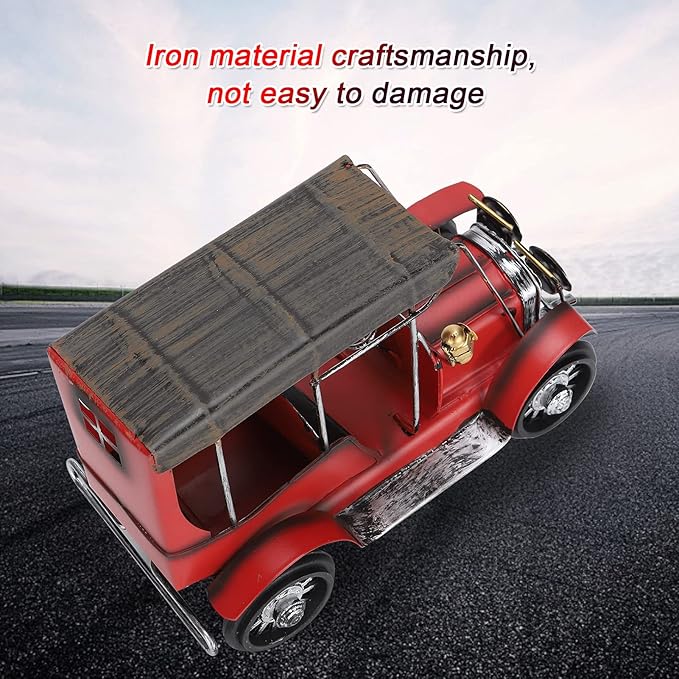 Antique Car Model, Vintage Retro Car Toys, Iron Metal Crafts Desktop Ornament with Delicate Craftsmanship, Classic Design for Home Office Bar Decoration, Gift for Car Lover