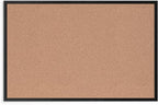 U Brands Cork Bulletin Board, 36" x 24", Black Aluminum Frame, Industrial Grade Pinning Surface