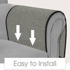 Joywell Recliner Chair Organizer Armchair Caddy Remote Control Holder for Couch Armrest Organizer Non Slip Sofa Armchair Caddie with 6 Pocket Storage for Magazine, Tablet, Phone, iPad, Light Grey